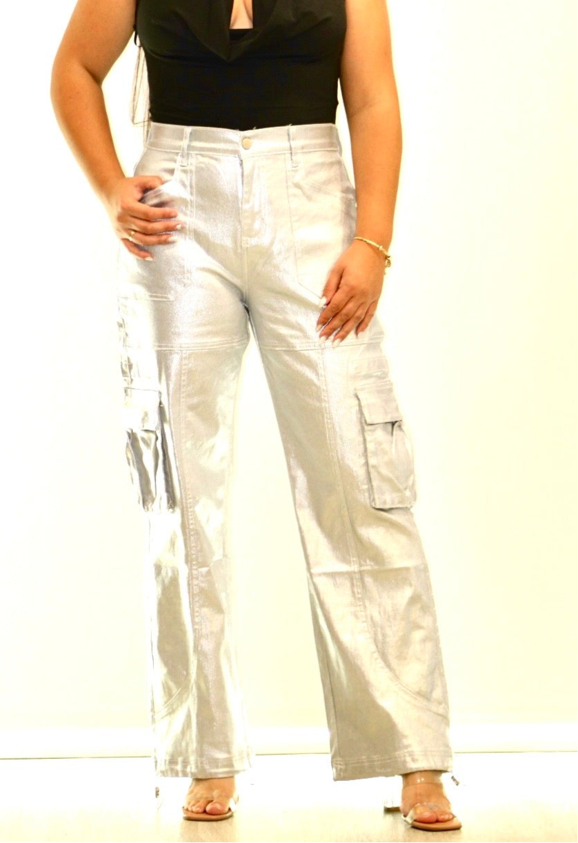 Pantalones metalizados
