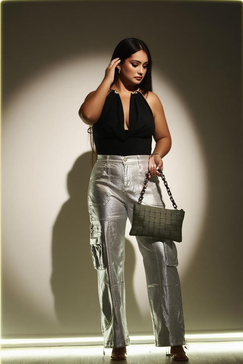 Pantalones metalizados